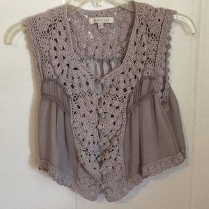 Plastic island crocheted vest